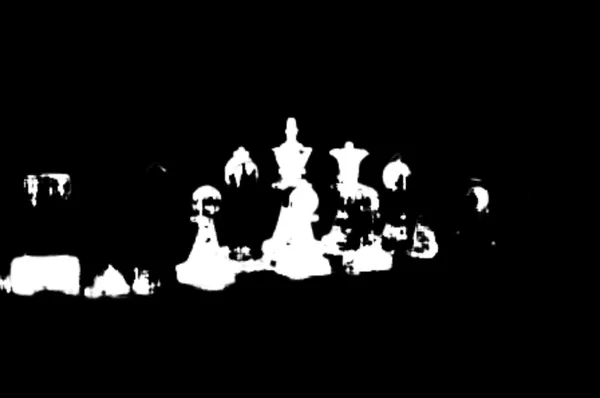 withoutBG Open-Weight Model alpha matte: white chess pieces tournament