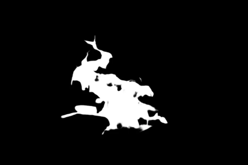 Alpha matte prediction: Campfire Flames at Night