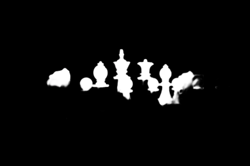 Alpha matte prediction: White Chess Pieces at Tournament