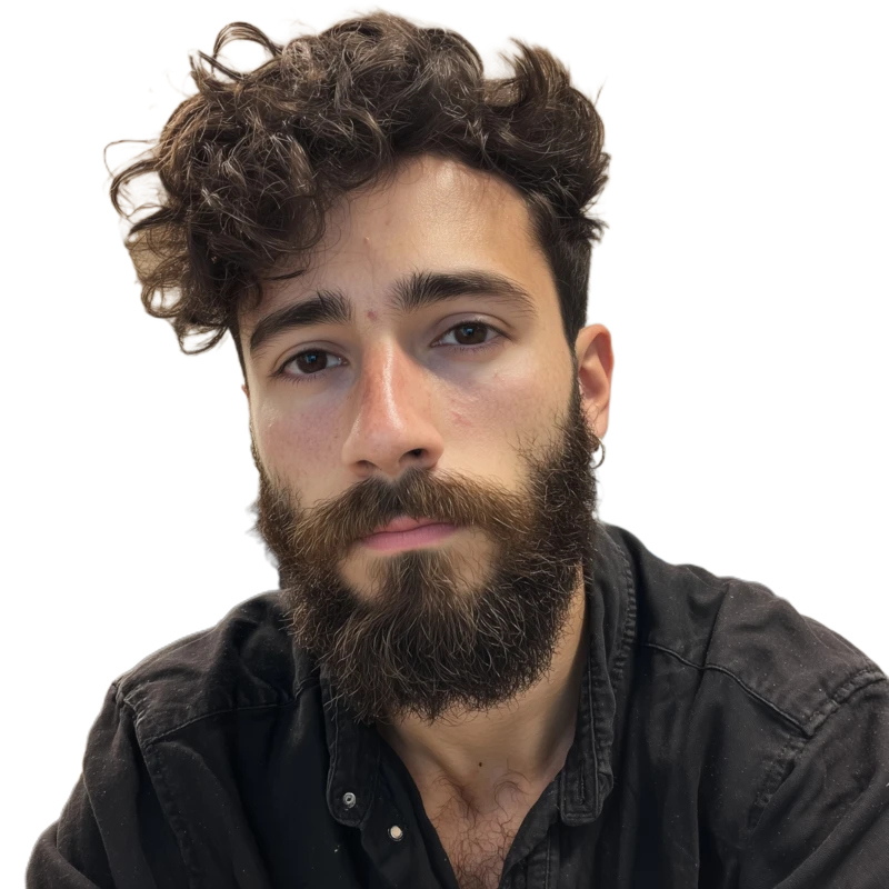 Background removed: Bearded Man Portrait