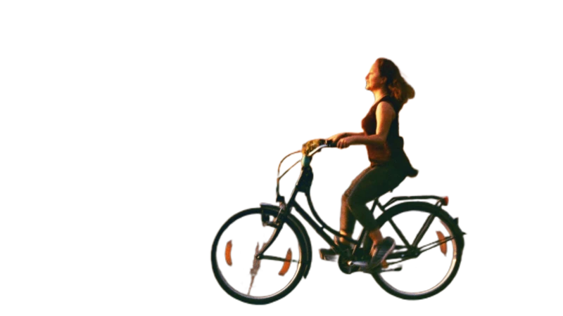 Background removed: Cyclist in Motion
