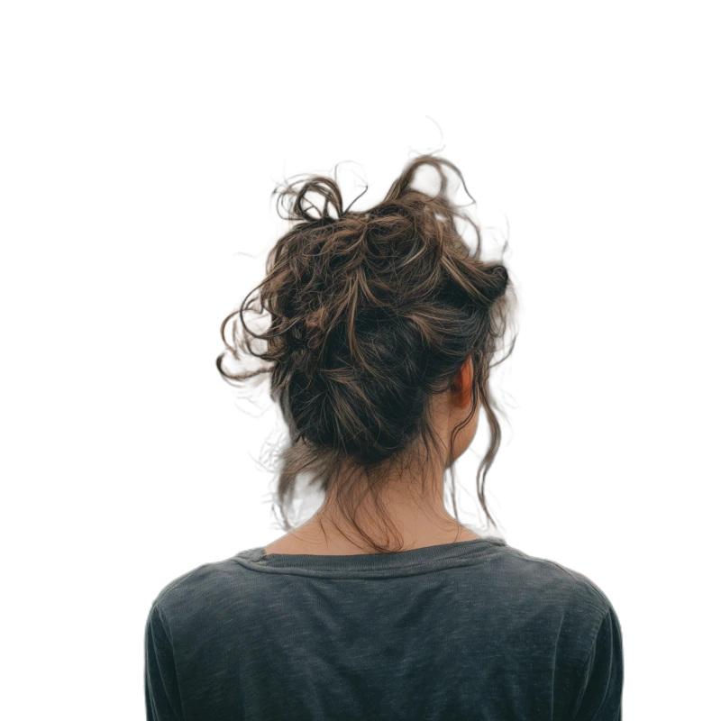 Background removed: Messy Bun in Cityscape
