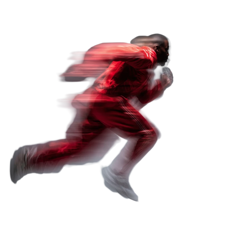 Background removed: Sprinter Motion Blur