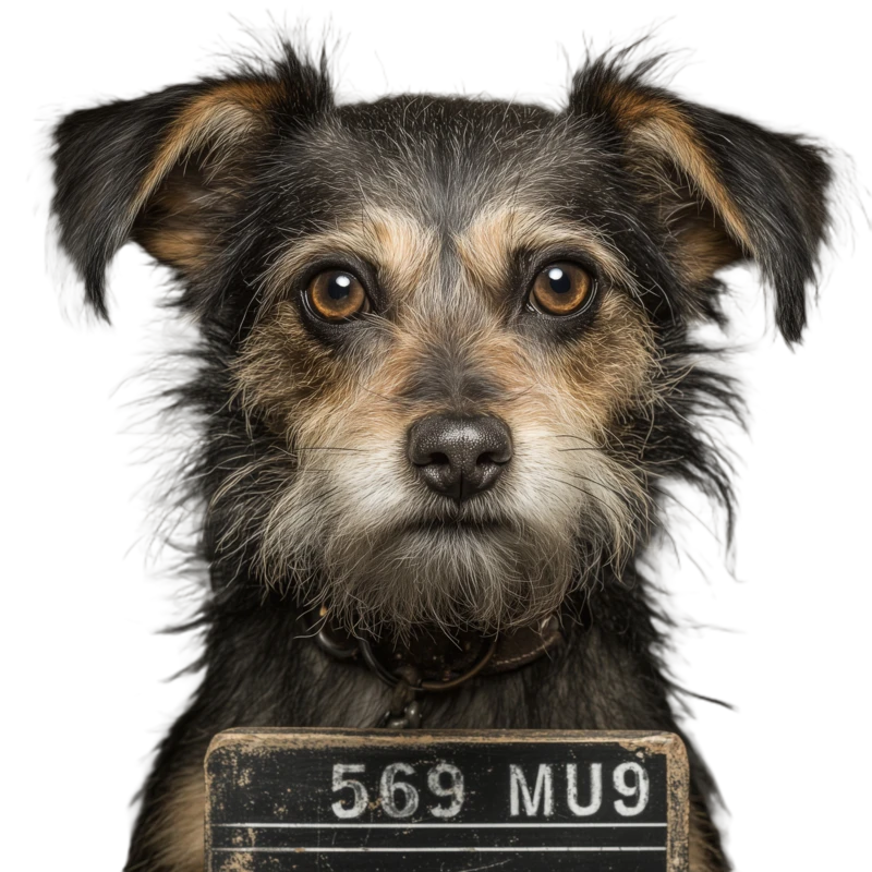 Background removed: Terrier Dog Mugshot