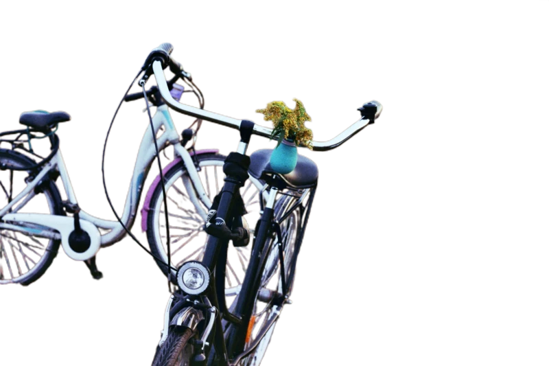 Background removed: Two Bikes in Field
