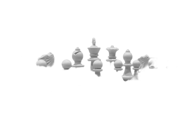 Background removed: White Chess Pieces at Tournament