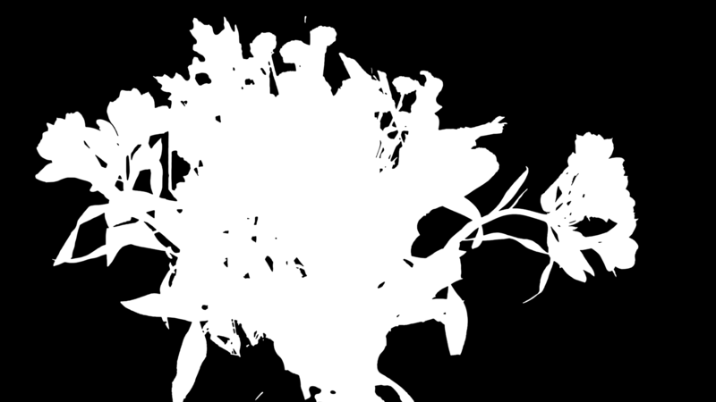 Clipping Magic alpha matte: Autumn Bouquet in Vase