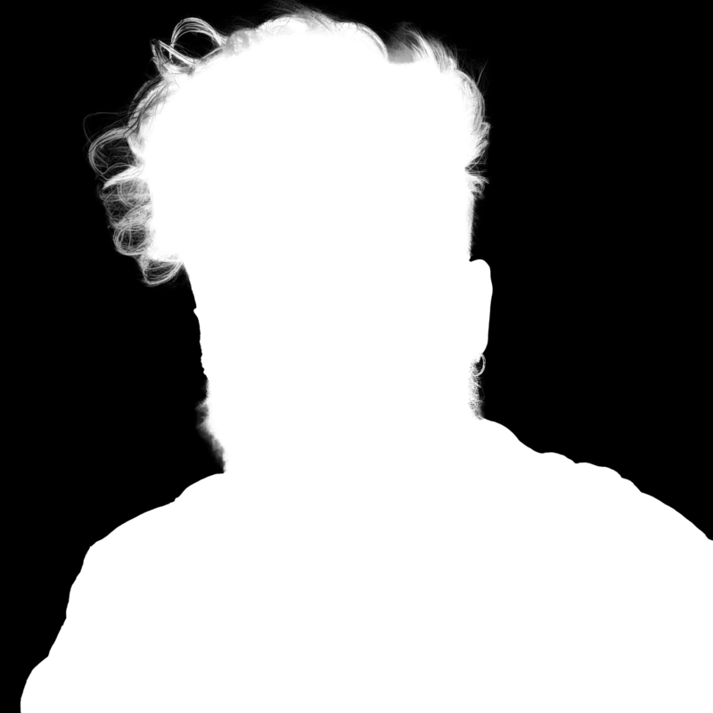 Clipping Magic alpha matte: Bearded Man Portrait