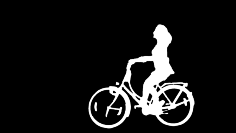 Clipping Magic alpha matte: Cyclist in Motion