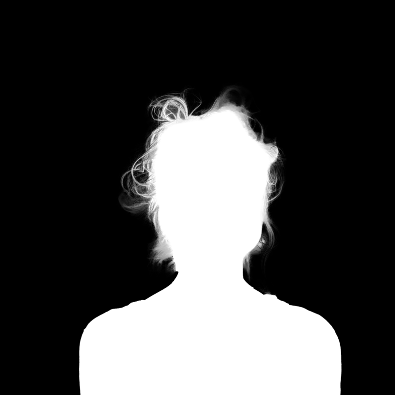 Clipping Magic alpha matte: Messy Bun in Cityscape