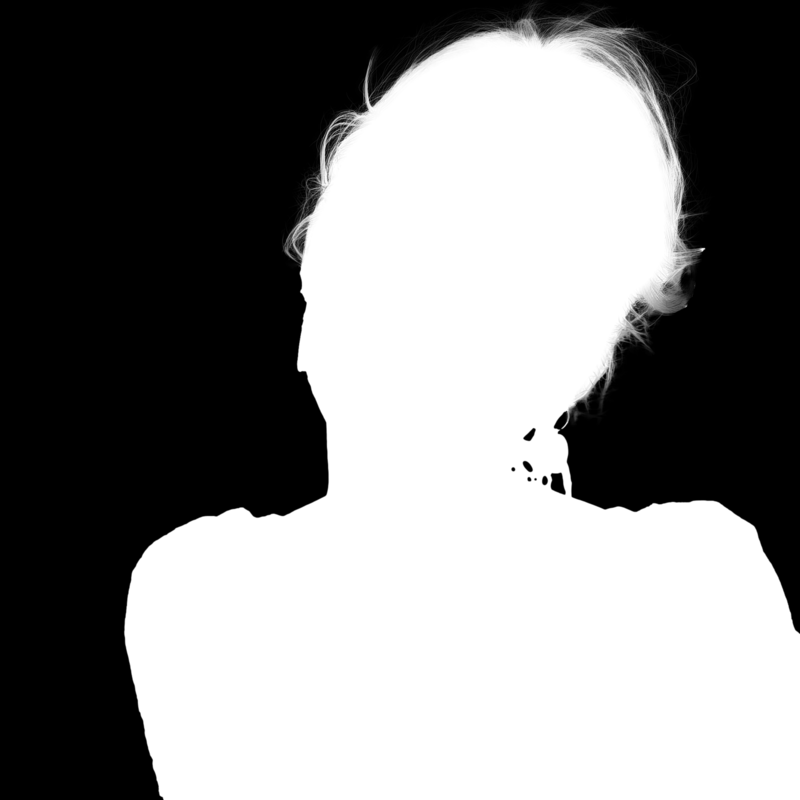 Clipping Magic alpha matte: Smiling Woman by the Sea