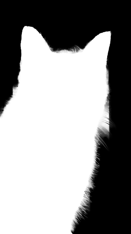 Clipping Magic alpha matte: Tabby Cat Portrait