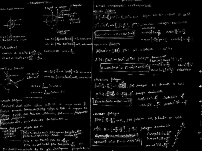 Clipping Magic alpha matte: Trigonometry Notes on Whiteboard
