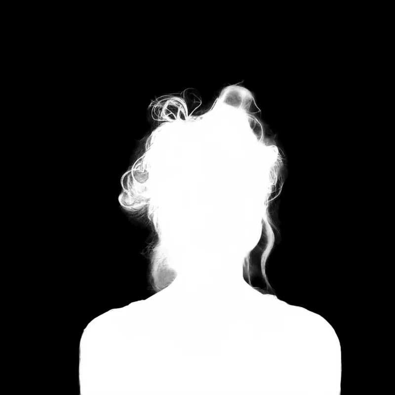 Focus model alpha matte: Messy Bun in Cityscape