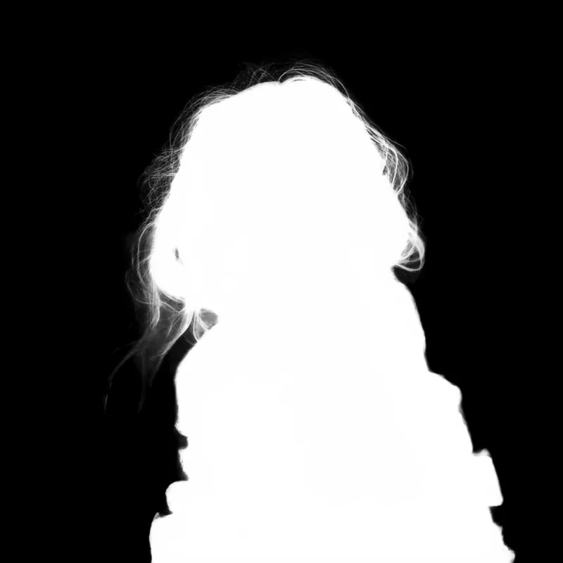 Focus model alpha matte: Sunset Field Portrait