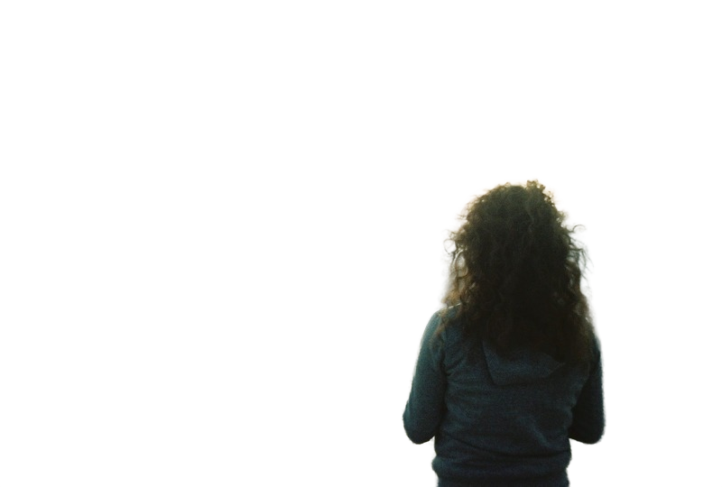 Background removed: Back View at Mountain Sunrise