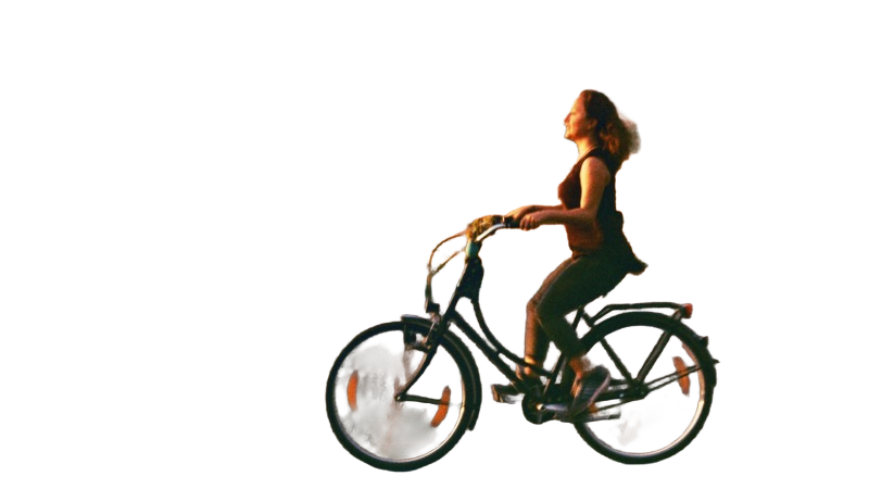 Background removed: Cyclist in Motion