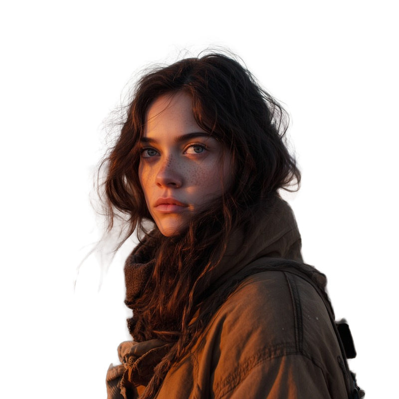 Background removed: Sunset Field Portrait