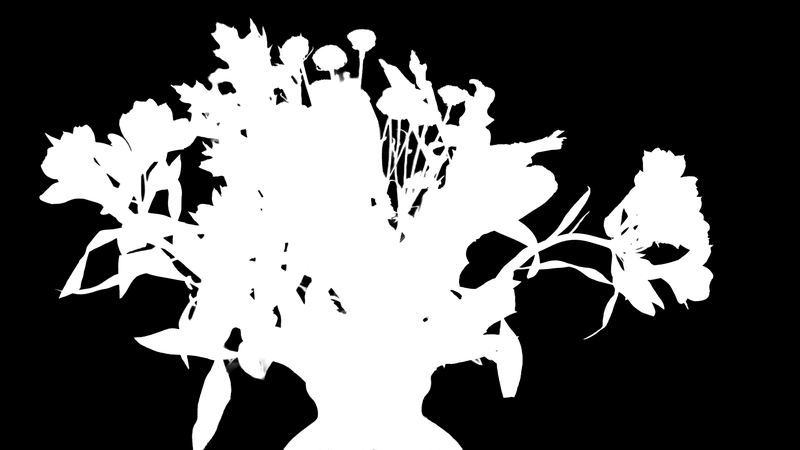Ground truth alpha matte: Autumn Bouquet in Vase