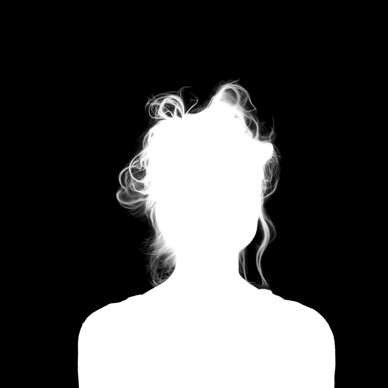 Ground truth alpha matte: Messy Bun in Cityscape