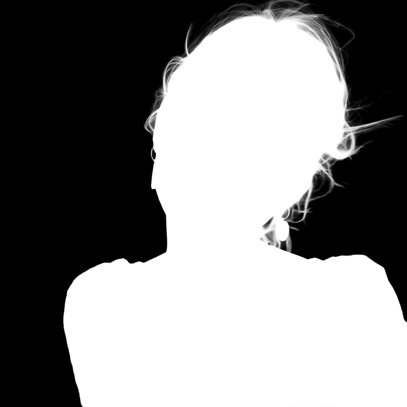 Ground truth alpha matte: Smiling Woman by the Sea