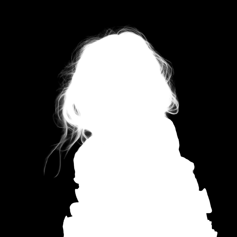 Ground truth alpha matte: Sunset Field Portrait