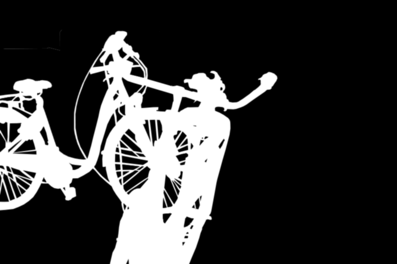 Ground truth alpha matte: Two Bikes in Field