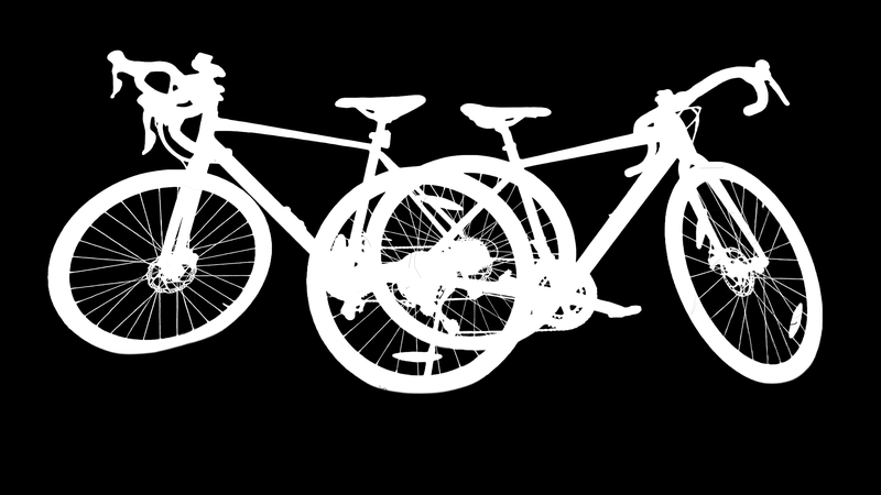 Ground truth alpha matte: Two Gravel Bikes in Park