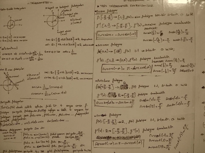 Original image: Trigonometry Notes on Whiteboard