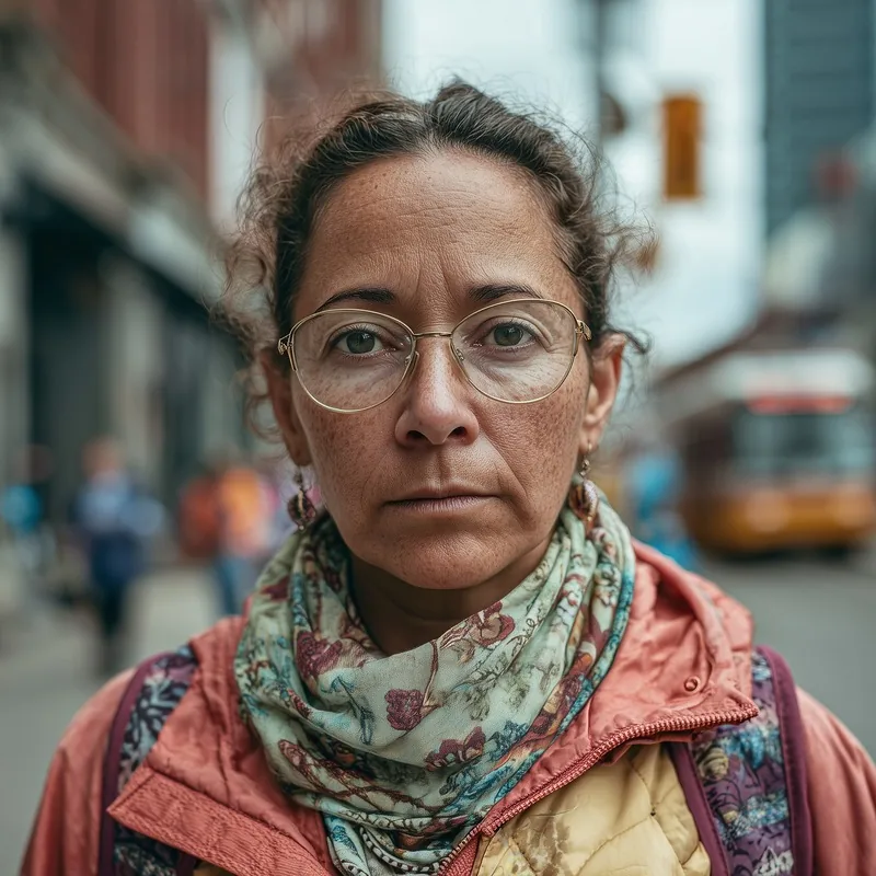 Original image: Woman Street Portrait with Glasses