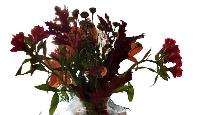Background removed: Autumn Bouquet in Vase