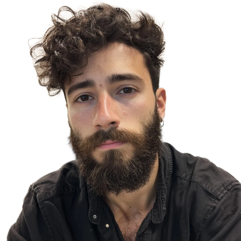 Background removed: Bearded Man Portrait