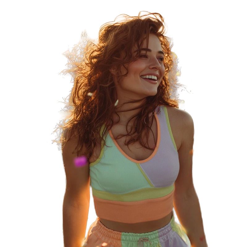 Background removed: Confetti Sunset Portrait
