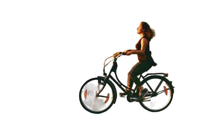 Background removed: Cyclist in Motion