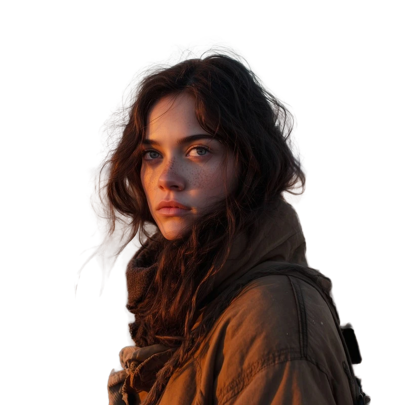 Background removed: Sunset Field Portrait