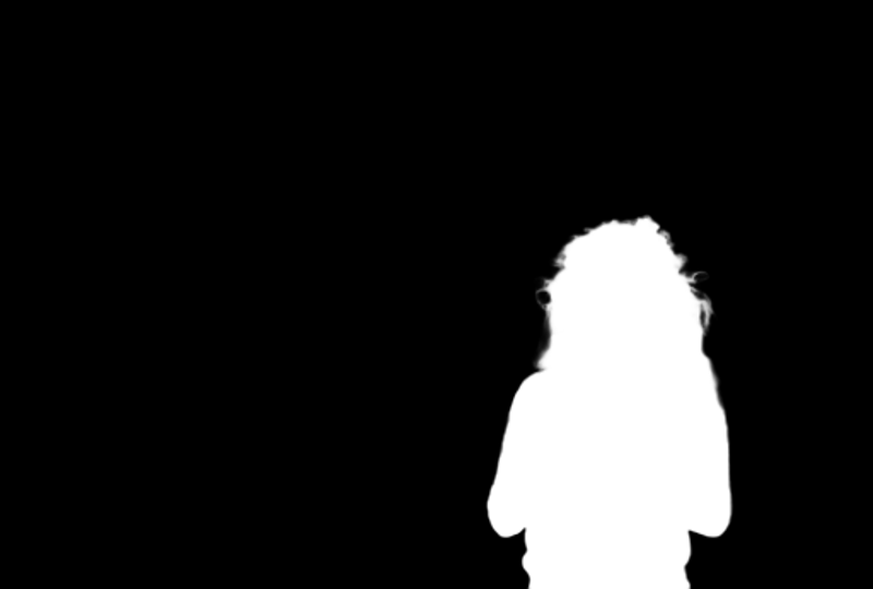 Pro model alpha matte: Back View at Mountain Sunrise