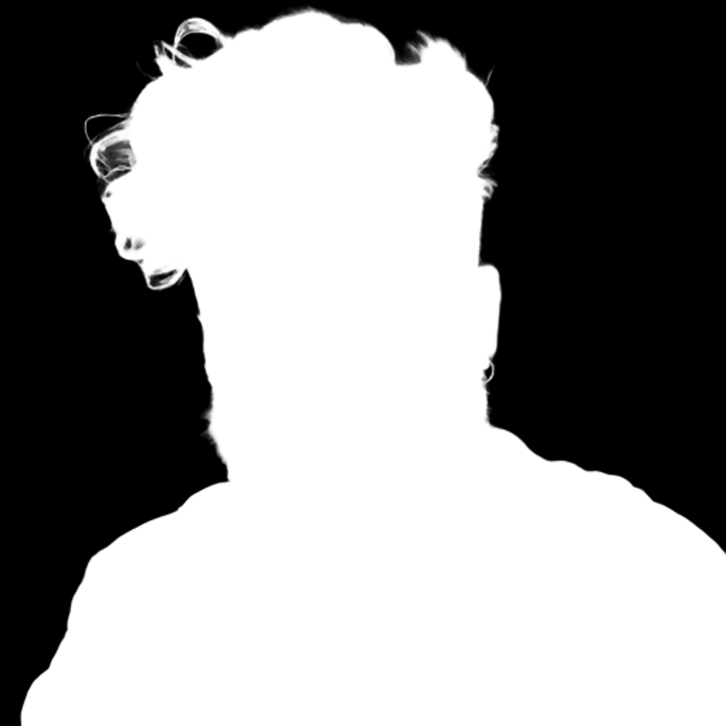 Pro model alpha matte: Bearded Man Portrait