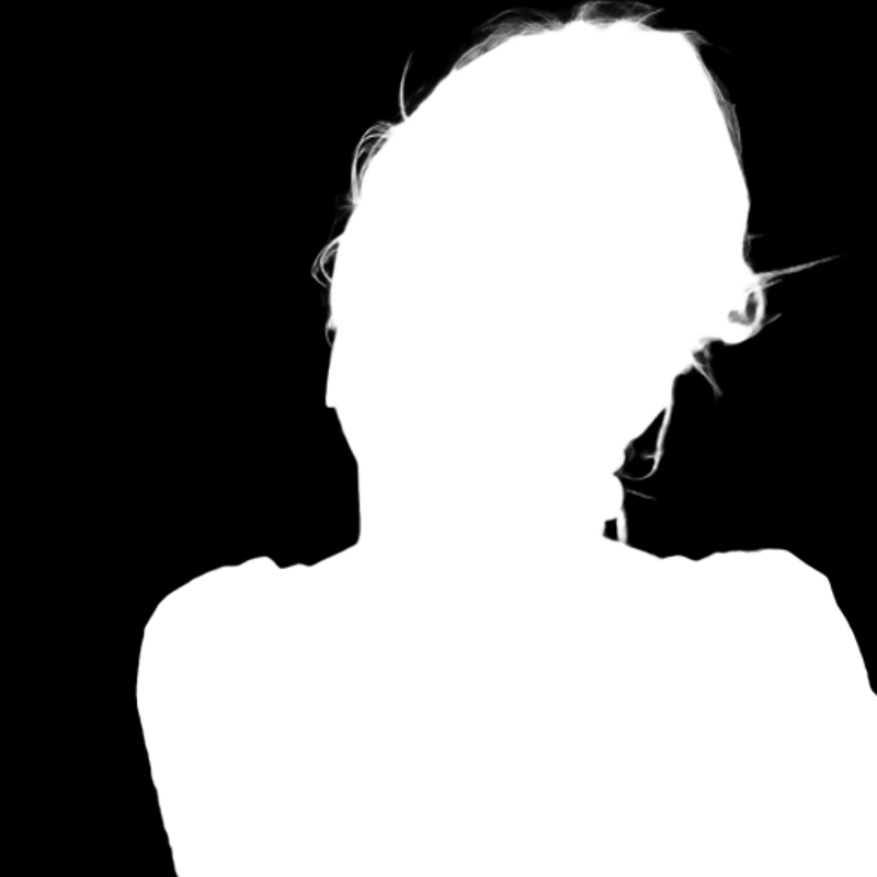 Pro model alpha matte: Smiling Woman by the Sea