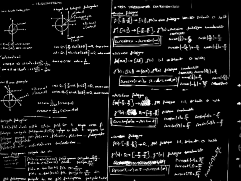 Pro model alpha matte: Trigonometry Notes on Whiteboard