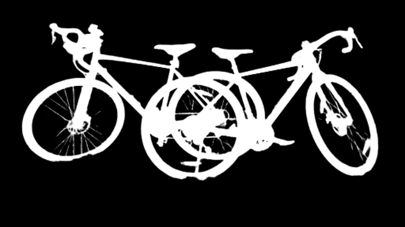 Pro model alpha matte: Two Gravel Bikes in Park