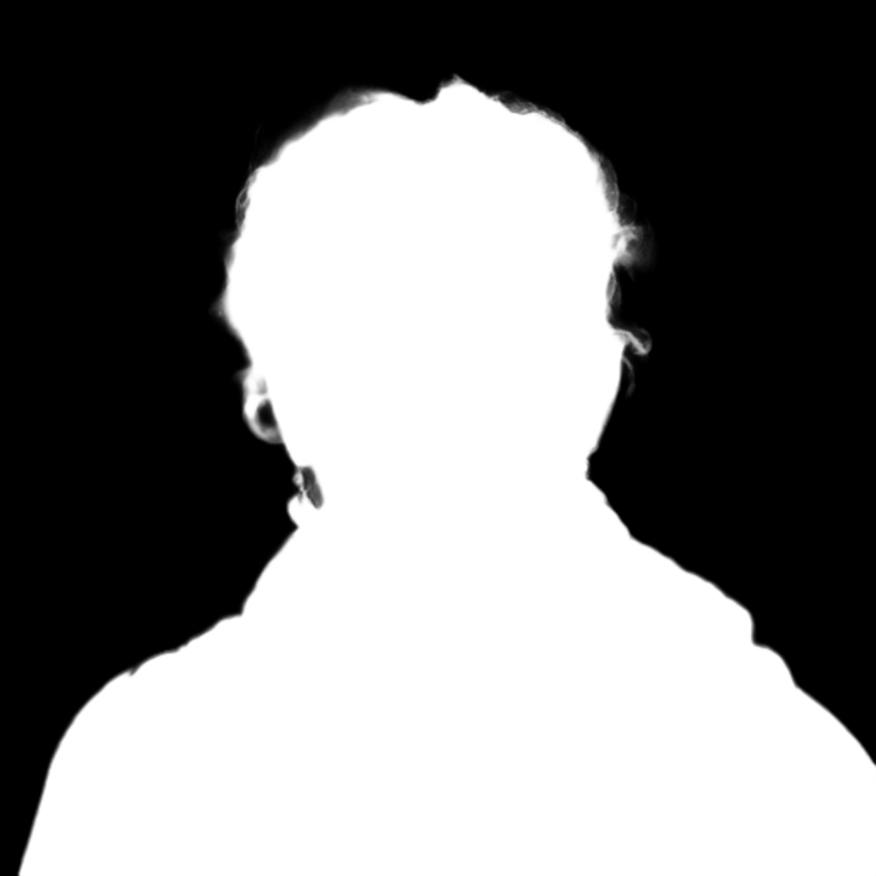 Pro model alpha matte: Woman Street Portrait with Glasses