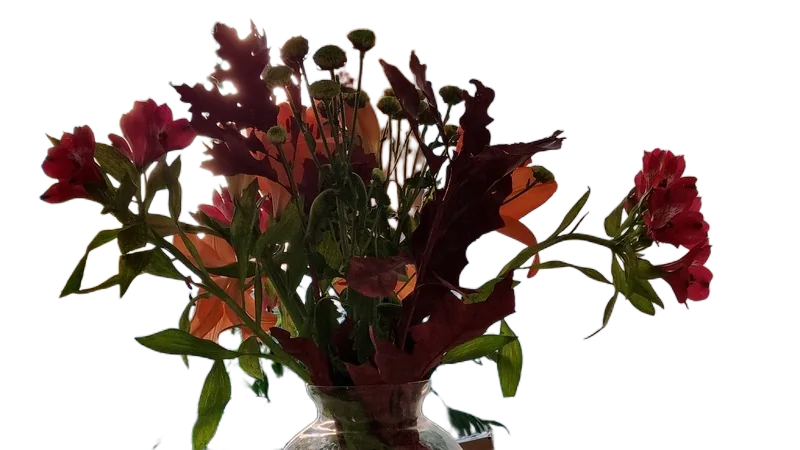 Background removed: Autumn Bouquet in Vase