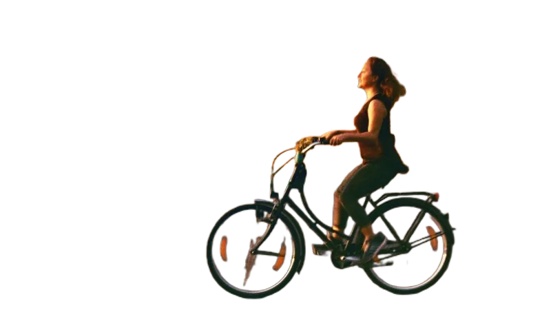 Background removed: Cyclist in Motion