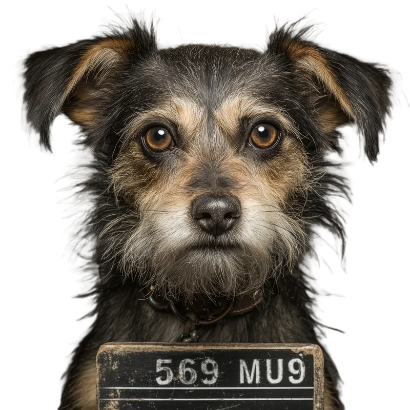 Background removed: Terrier Dog Mugshot