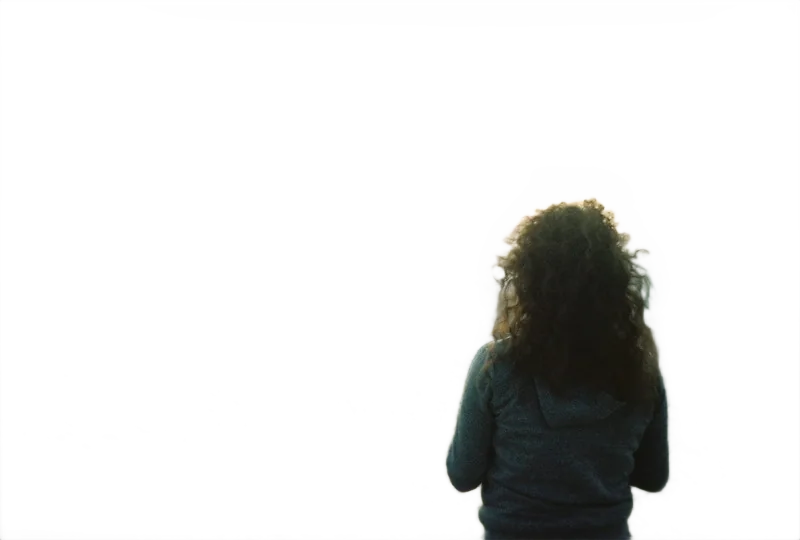 Background removed: Back View at Mountain Sunrise