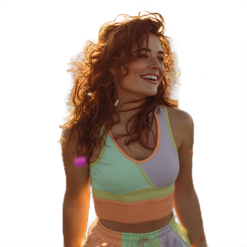 Background removed: Confetti Sunset Portrait