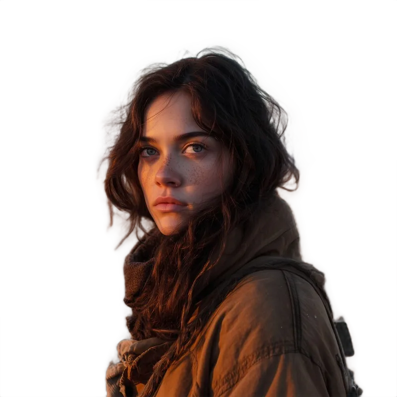 Background removed: Sunset Field Portrait