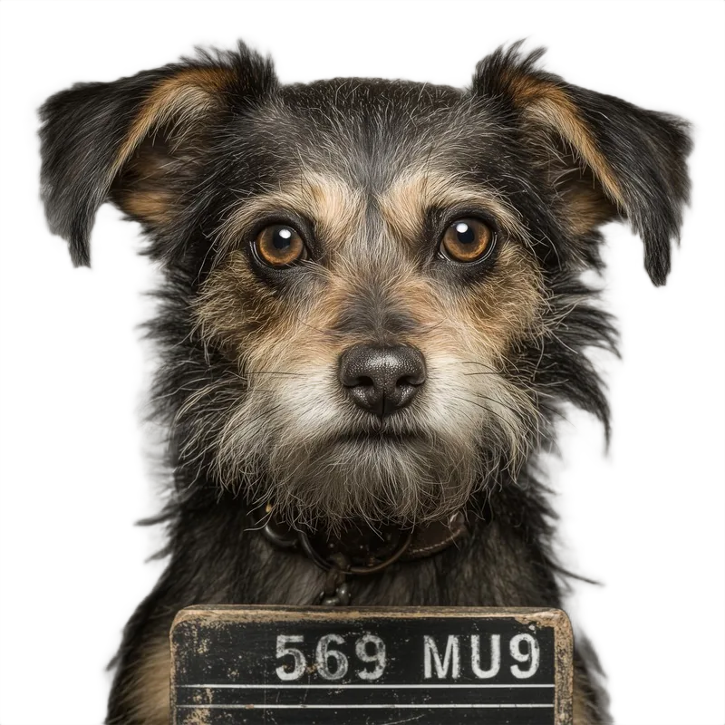 Background removed: Terrier Dog Mugshot